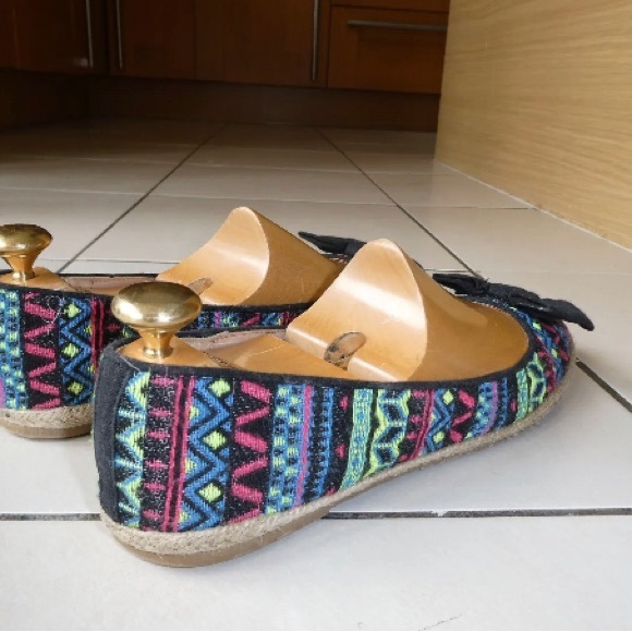 *DUNE HEAD OVER HEELS* Ladies CANVAS ESPADRILLE BALLET FLATS Multi UK6 RRP£45 - Picture 7 of 13